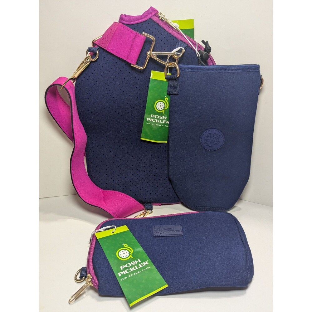 Posh Pickler Crossbody Paddle Cover + Drawstring Pouch & Zipper Pouch